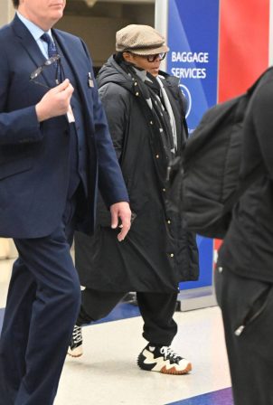 Janet Jackson - Seen as she touched down at JFK airport in New York