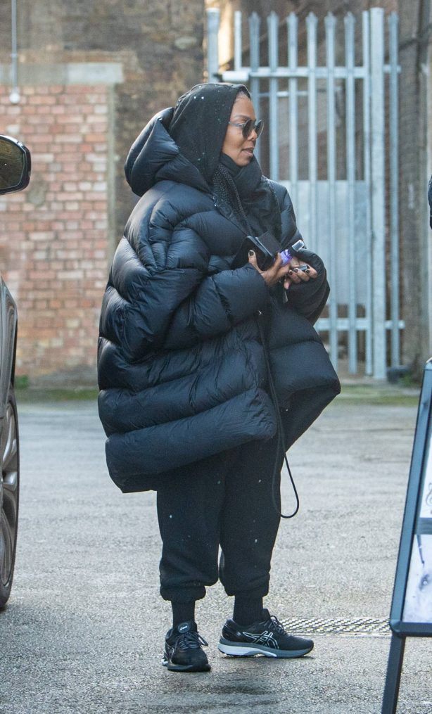 Janet Jackson - Seen at a dance studio in South London