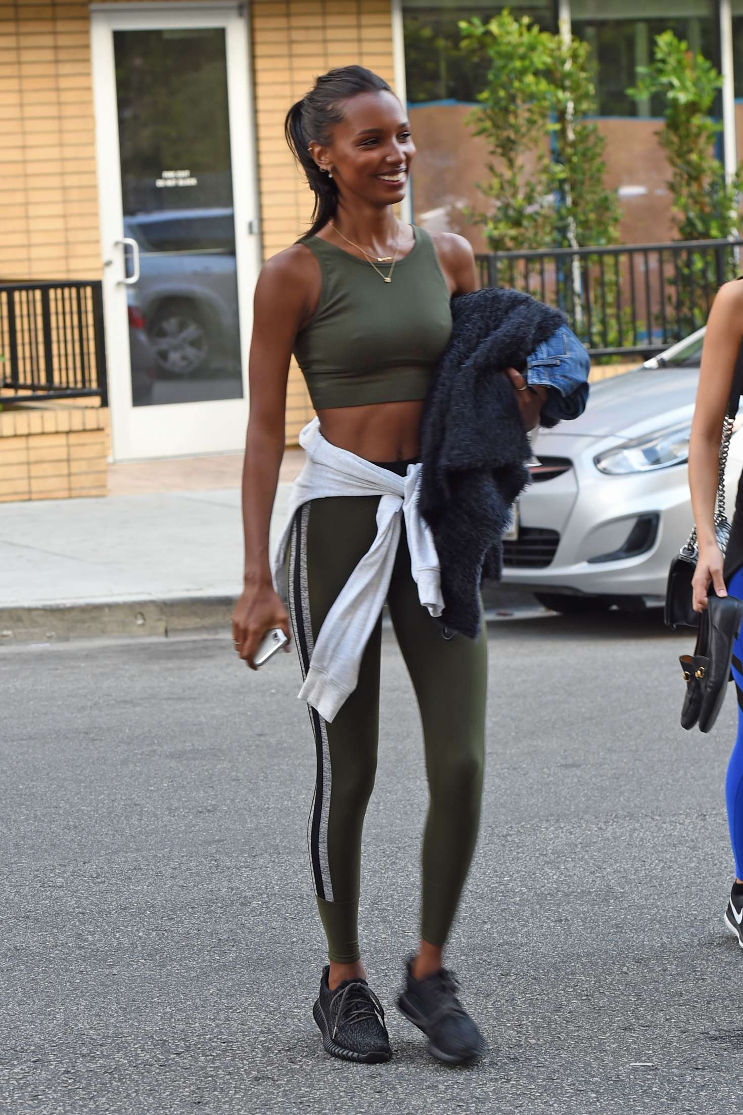 Jasmine Tookes in Tights - Leaving the gym in LA
