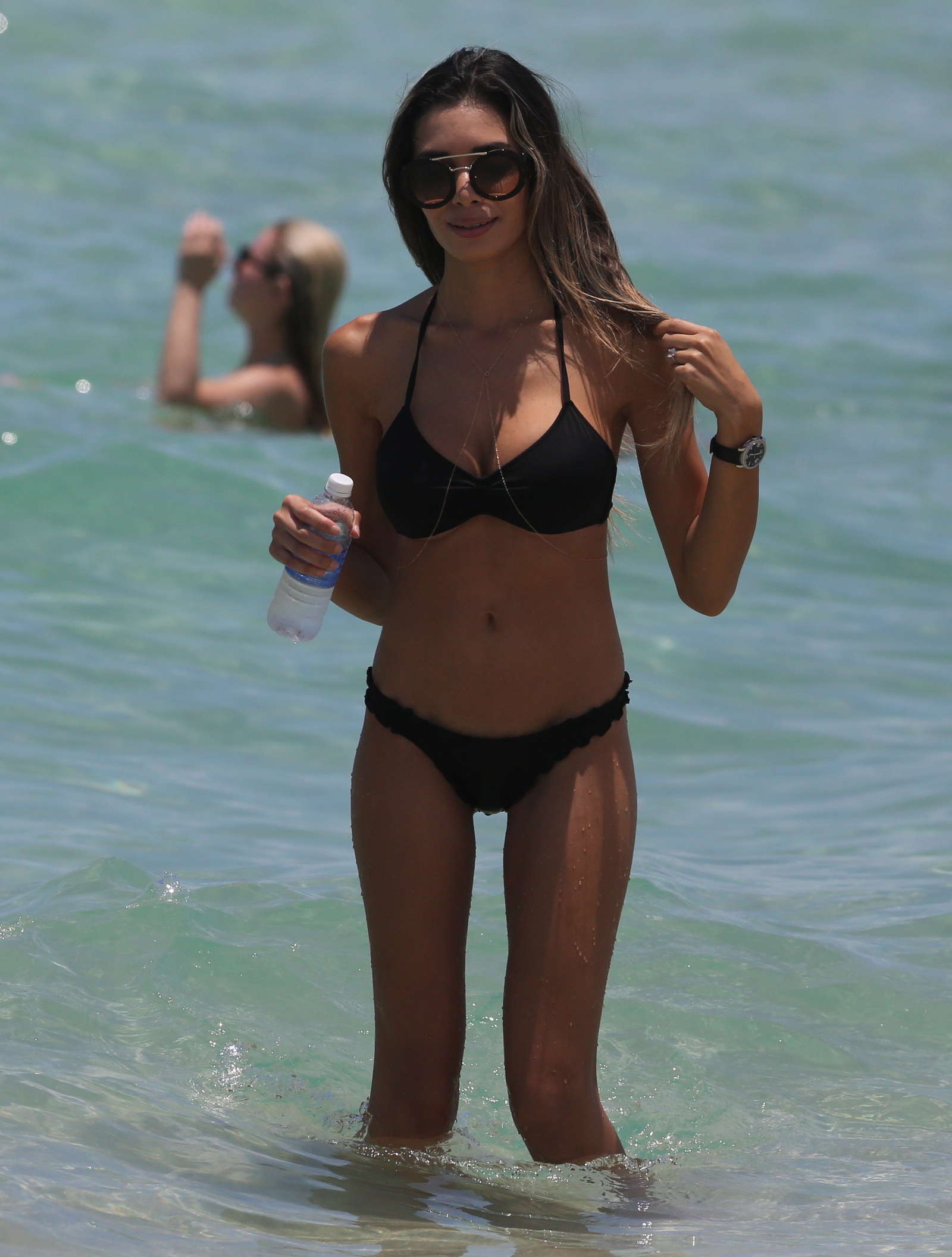 Jasmine Tosh in Black Bikini 2016.