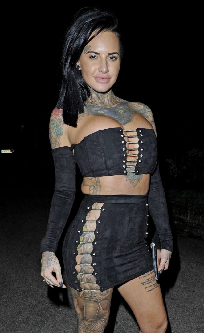 Jemma Lucy in Black on a night out in London