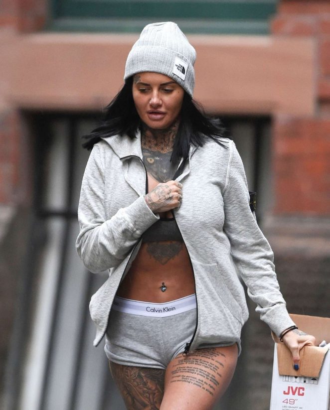 Jemma Lucy in Shorts out in Manchester