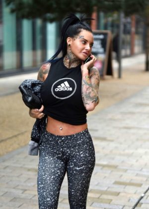 Jemma Lucy in Tight Leggings Out in Manchester