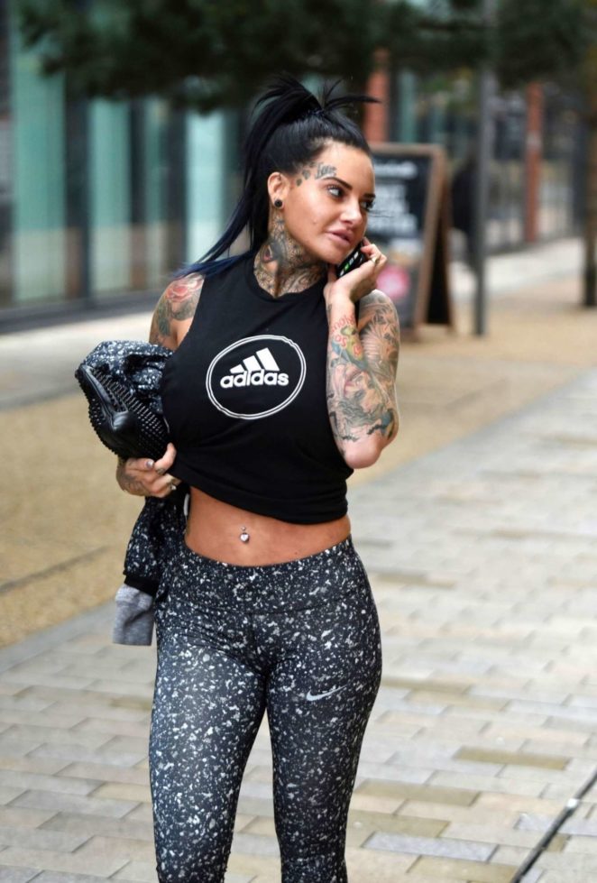Jemma Lucy in Tight Leggings Out in Manchester