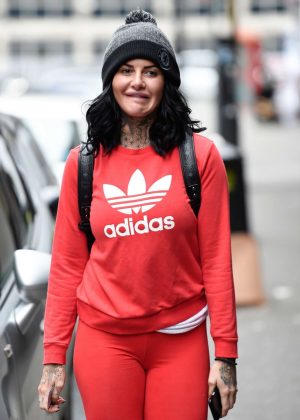 Jemma Lucy Leaving a spa in Manchester