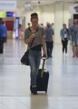 Jemma Rix at Airport in Adelaide