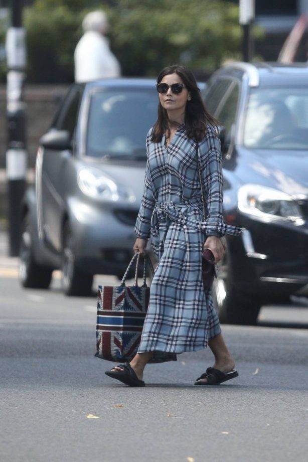 Jenna Coleman - Spotted leaving her home in London