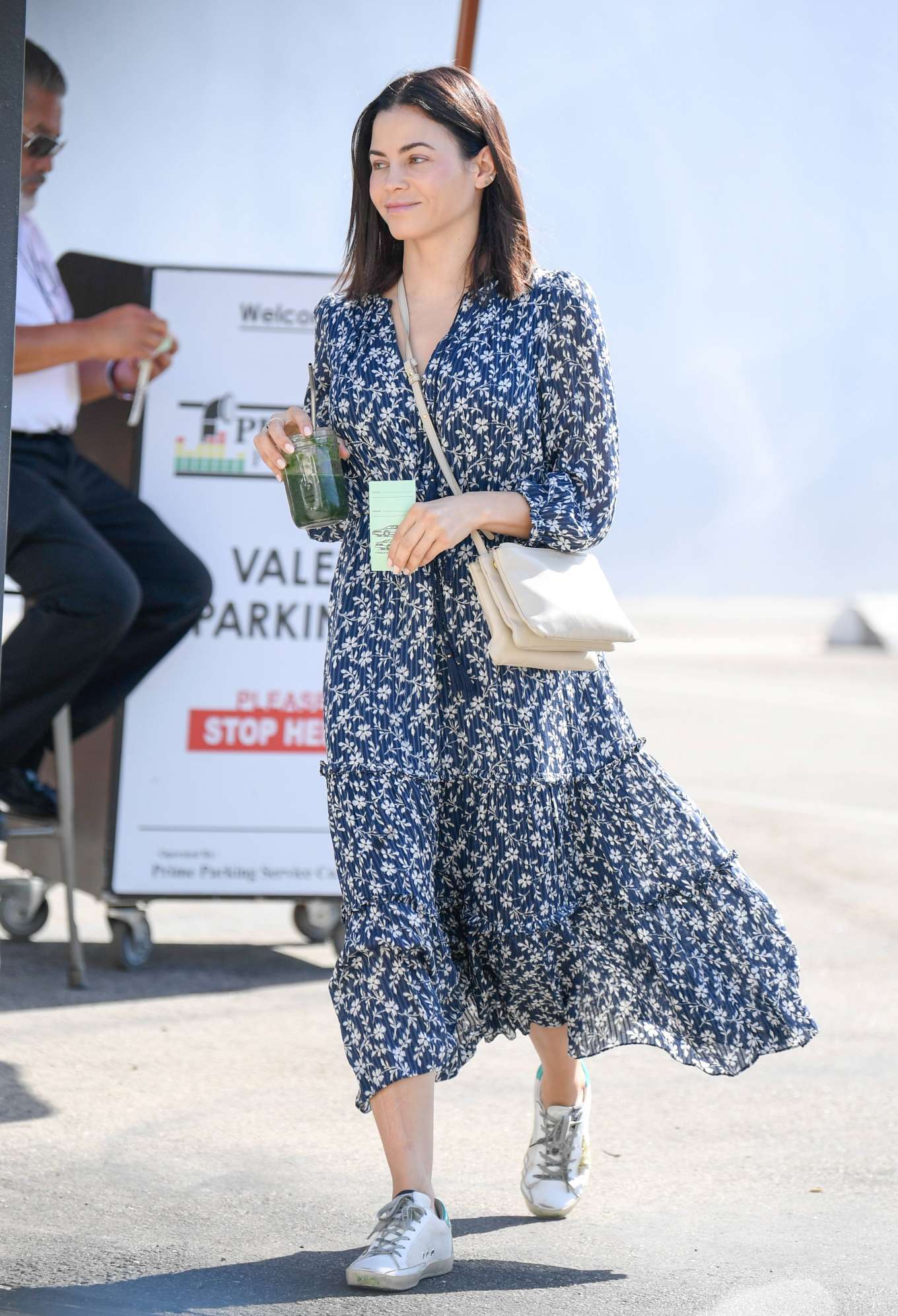 Jenna Dewan in Floral Dress â€“ Out in Los Angeles