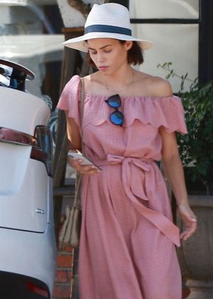 Jenna Dewan in Long Dress - Shopping in Studio City