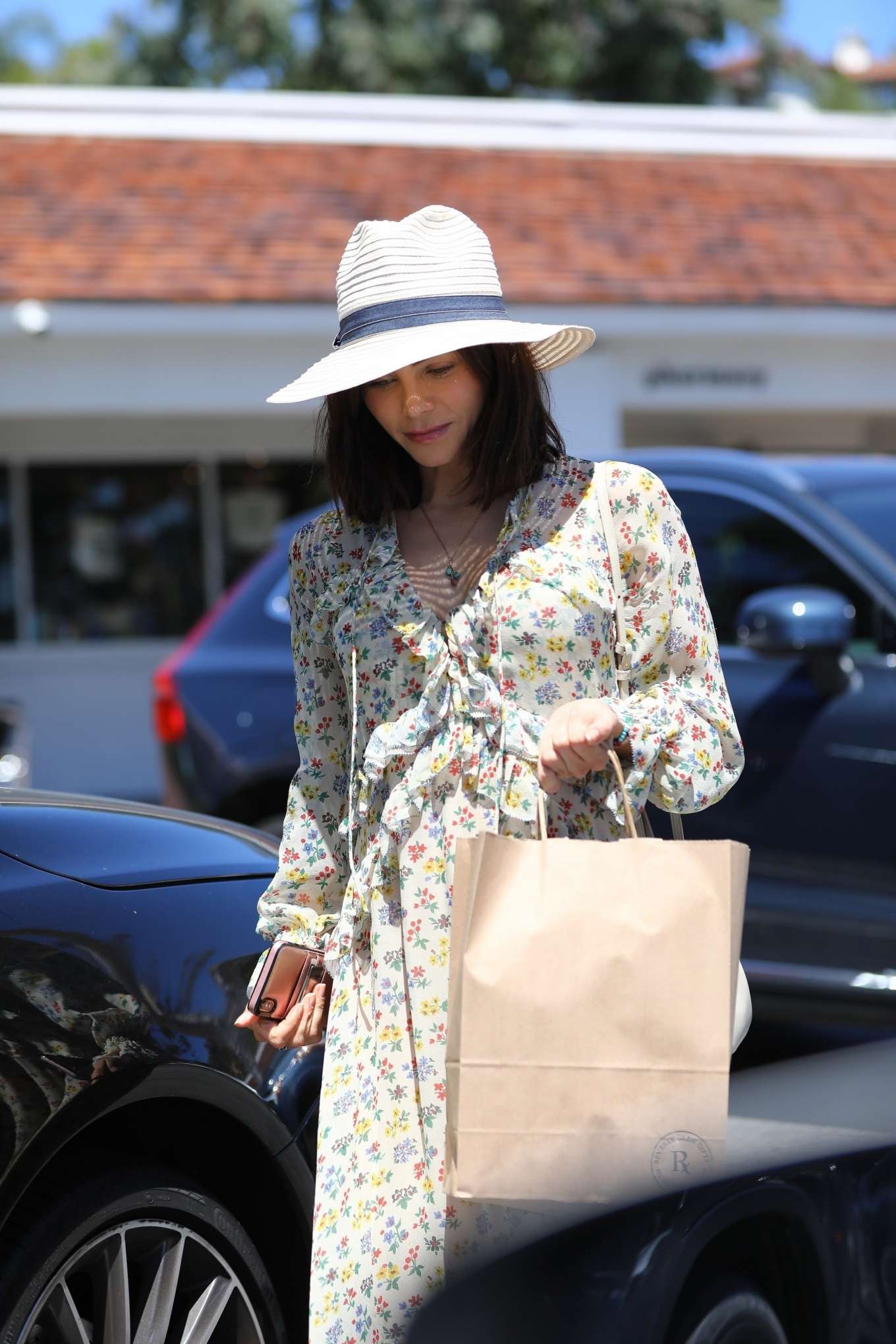 Jenna Dewan in Long Summer Dress â€“ Out in Beverly Hills