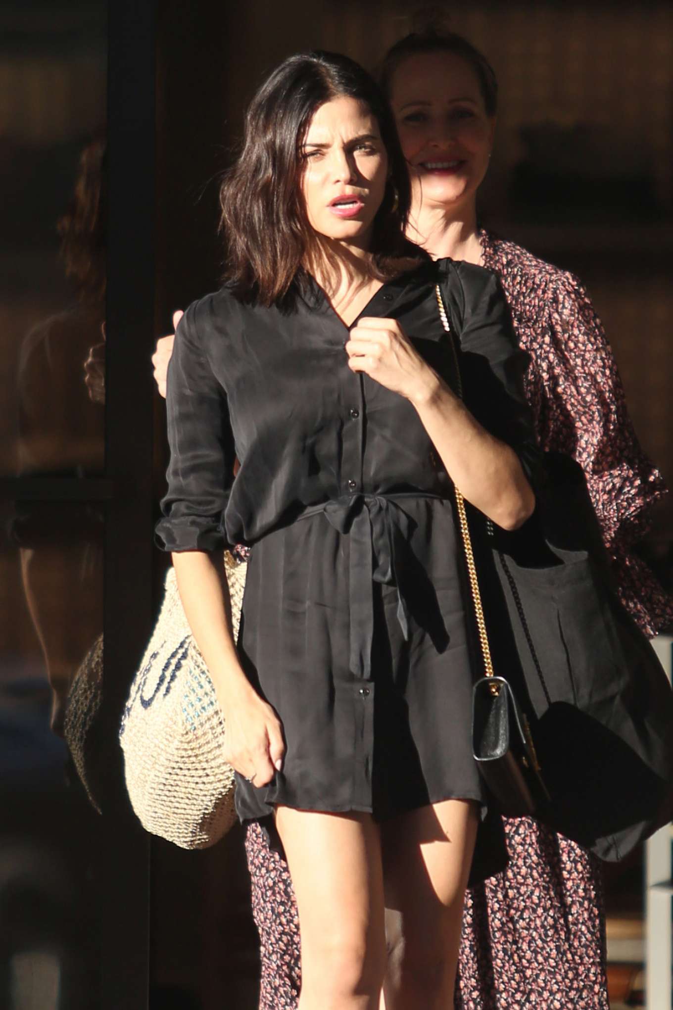 Jenna Dewan in mini black dress heading to Sushi restaurant in LA-02 ...