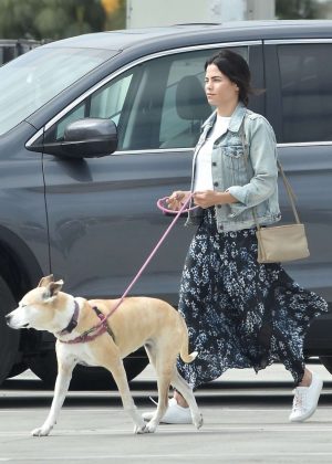 Jenna Dewan with her dog in Los Angeles