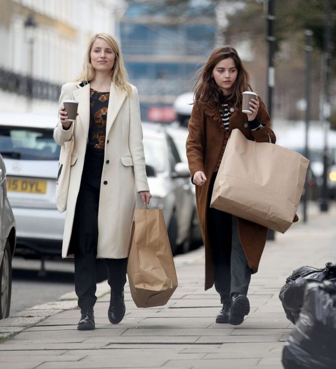 Jenna Louise Coleman and Dianna Agron - Shopping in London