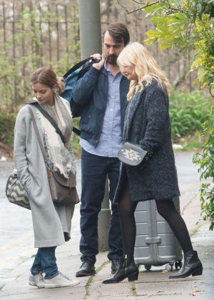 Jenna Louise Coleman and Sophie Kennedy-Clarke - Filming 'The Cry' in Glasgow