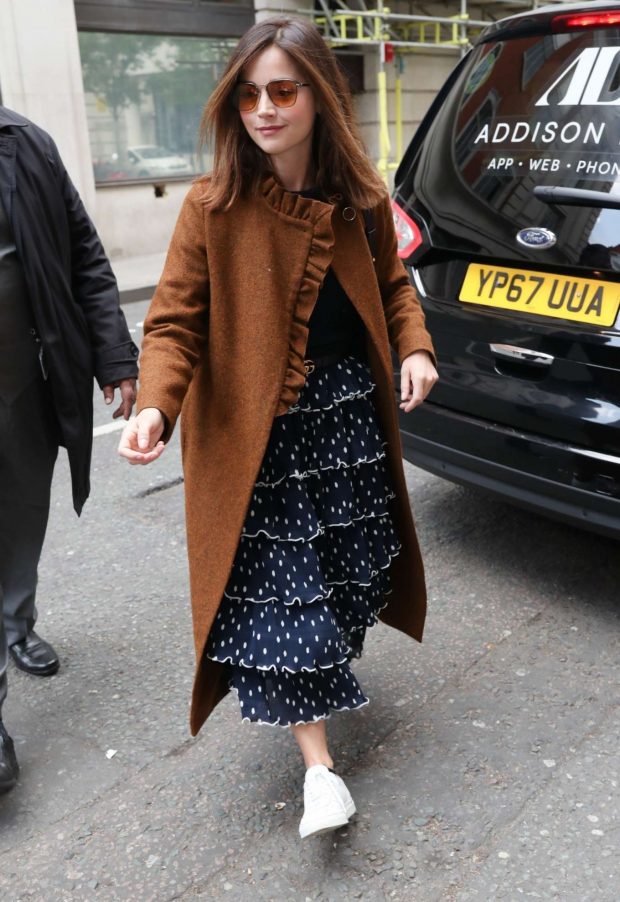 Jenna Louise Coleman - Arrives at Graham Norton's Radio 2 show in London
