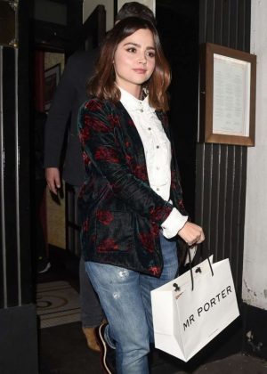 Jenna Louise Coleman - Leaving David Beckham's Fashion Brand Launch Party in London