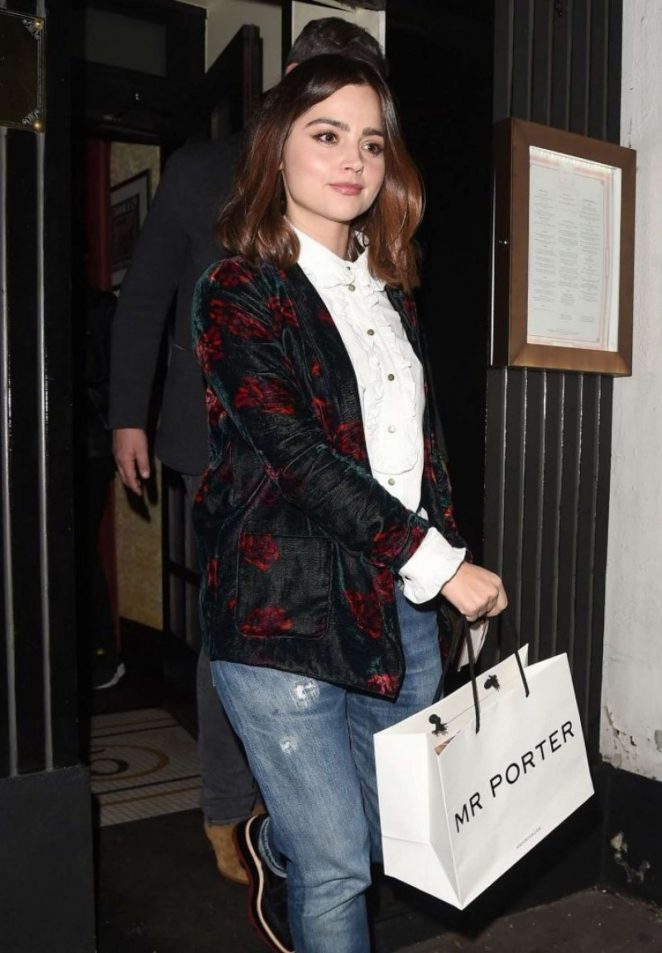 Jenna Louise Coleman - Leaving David Beckham's Fashion Brand Launch Party in London
