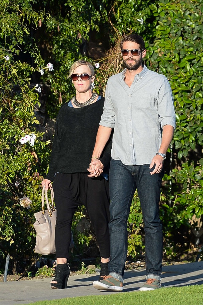 Jennie Garth with fiance David Abrams Out in Studio City