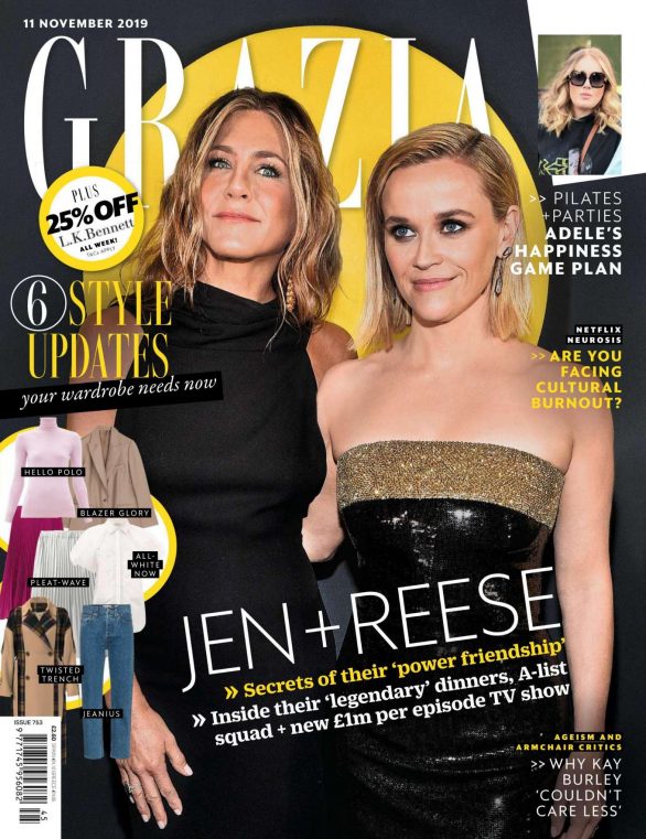 Jennifer Aniston and Reese Witherspoon - Grazia UK Magazine (November 2019)