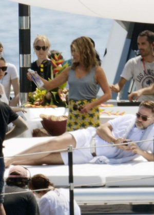 Jennifer Aniston - Filming 'Murder Mystery' in Santa Margherita Ligure