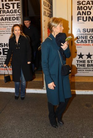 Jennifer Aniston - With Sandra Bullock seen leaving Broadway play 'Appropriate'
