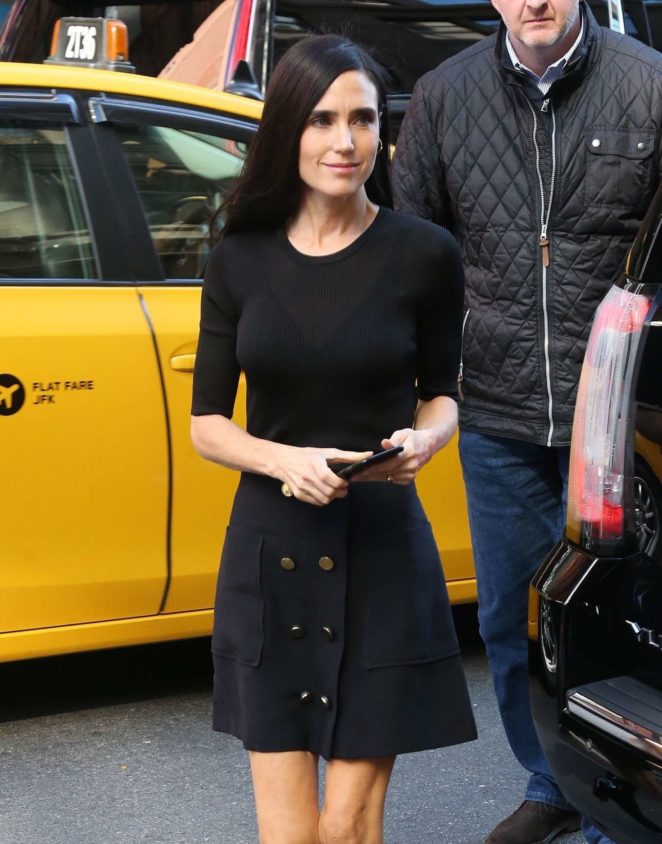 Jennifer Connelly in Black Skirt out in New York City