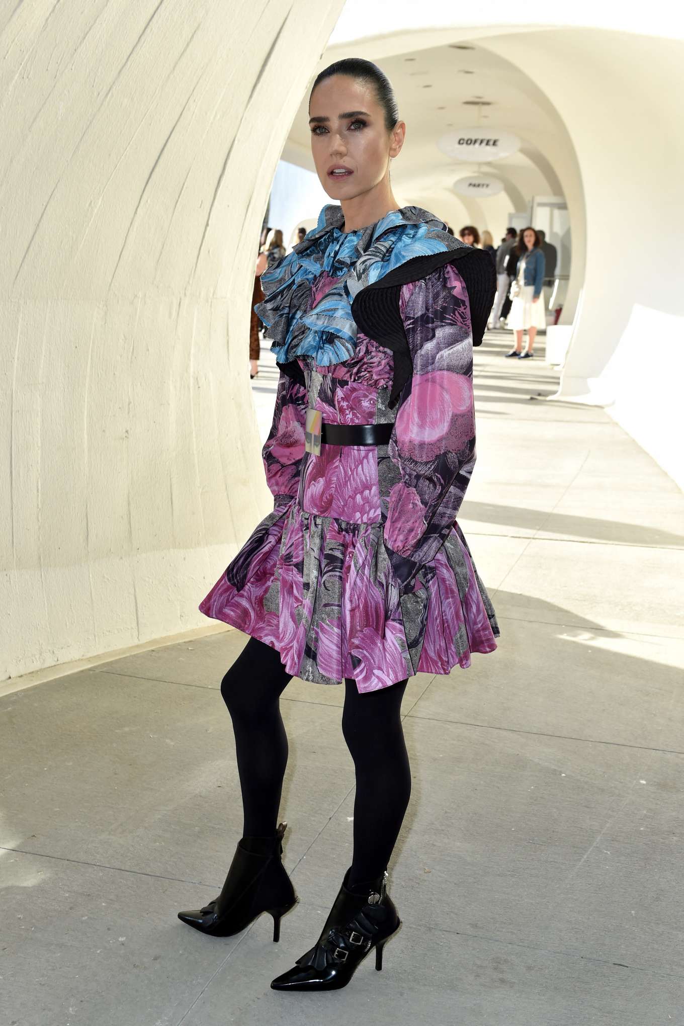Jennifer Connelly: Louis Vuitton Cruise 2020 Fashion Show at JFK Airport -02 | GotCeleb