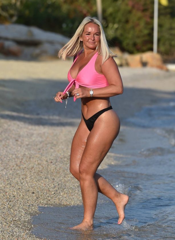 Jennifer Ellison - In a pink bikini while on holiday in Turkey