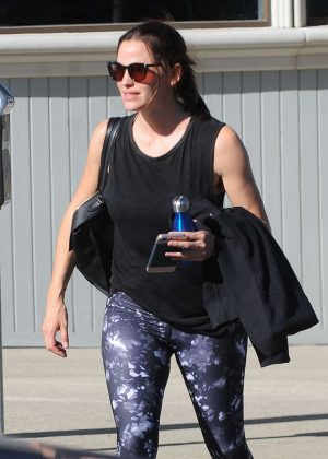 Jennifer Garner in Blue Tights Out and about in Los Angeles