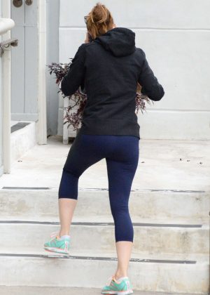 Jennifer Garner in Blue Tights out in Los Angeles
