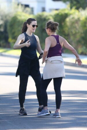 Jennifer Garner - Morning walk with a friend in Pacific Palisades