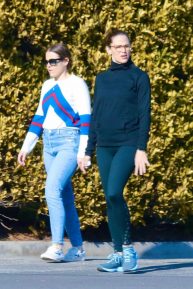Jennifer Garner with a friend out for a power walk session in Pacific Palisades
