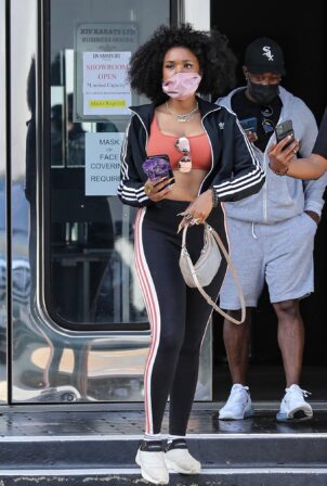 Jennifer Hudson - In Adidas track suit at XIV karats in Beverly Hills