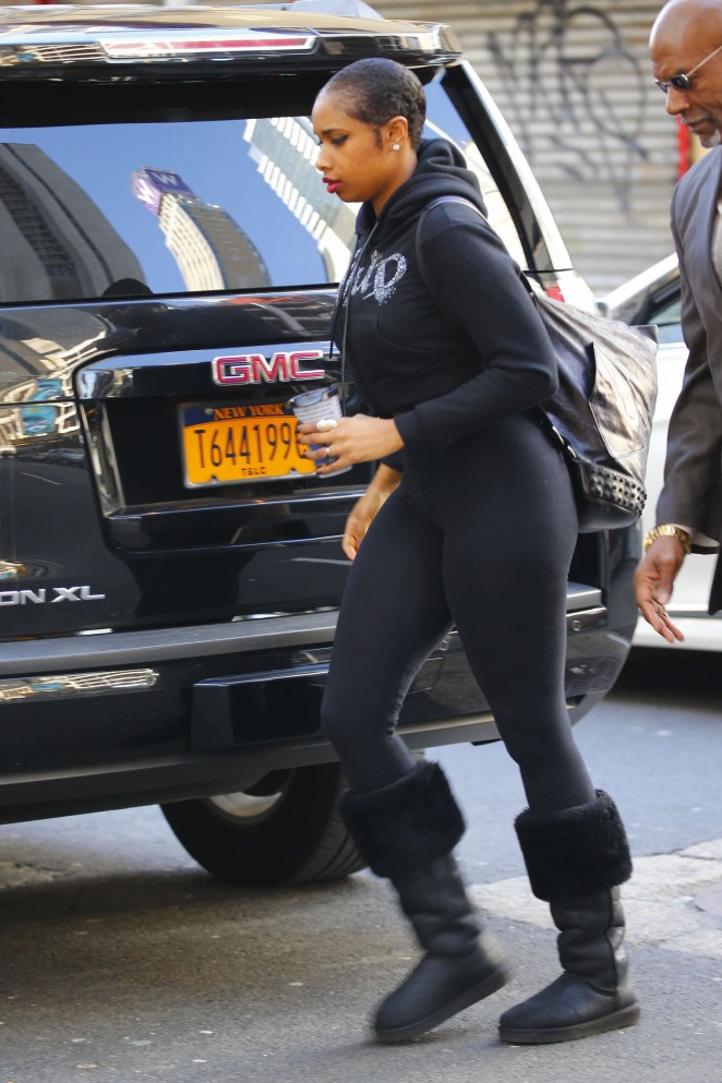 Jennifer Hudson in Tights out in New York