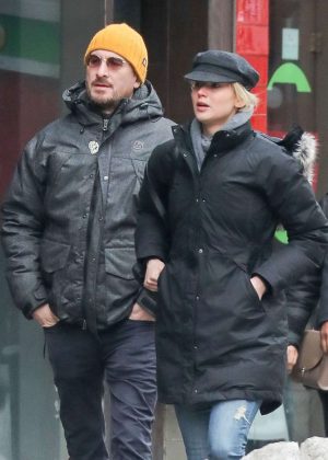 Jennifer Lawrence and Darren Aronofsky out in New York