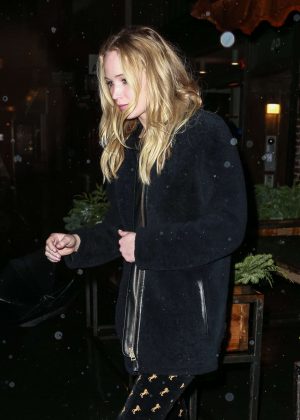 Jennifer Lawrence and her fiance Cooke Maroney - Exiting il Buco Italian restaurant in NY
