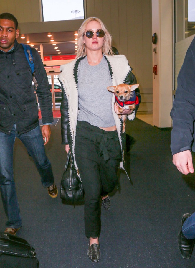 Jennifer Lawrence at JFK Airport in NYC