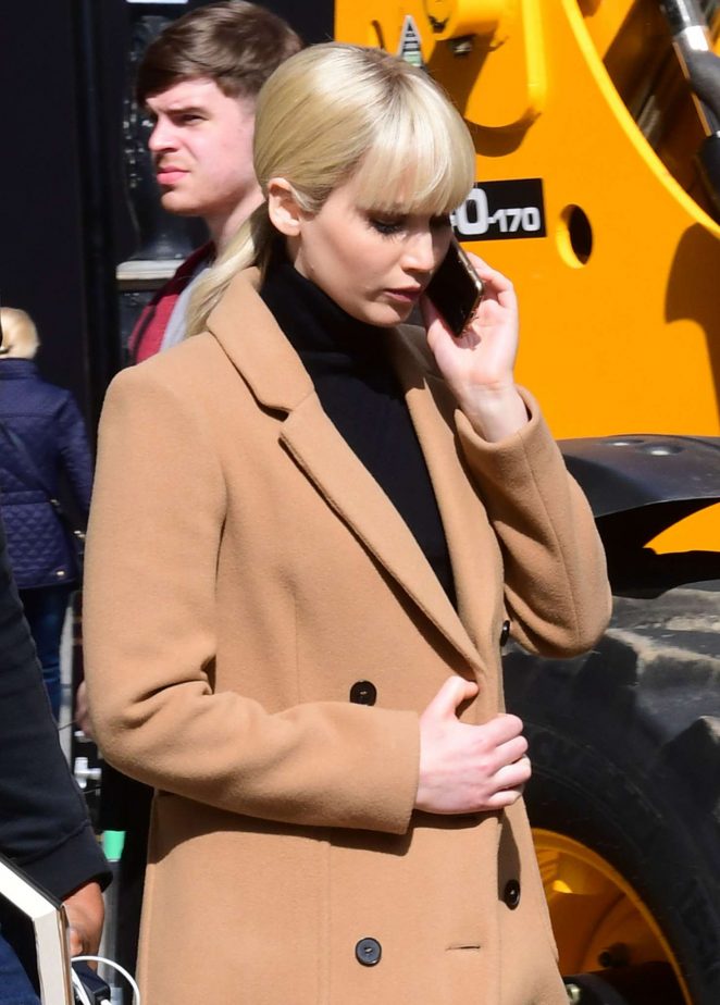 Jennifer Lawrence Filming 'Red Sparrow' in London