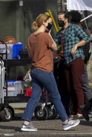 Jennifer Lawrence - films reshoots for her upcoming movie 'Red, White and Water' in New Orleans