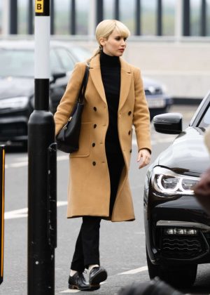 Jennifer Lawrence Films Scenes for her latest movie at Heathrow Airport Terminal 2 in London