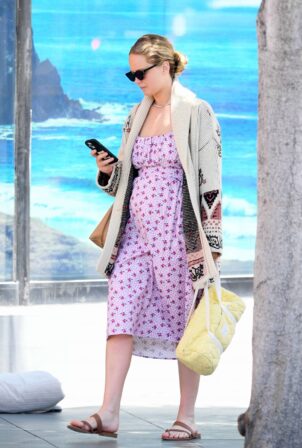 Jennifer Lawrence - In summer dress spotted leaving a spa in Los Angeles