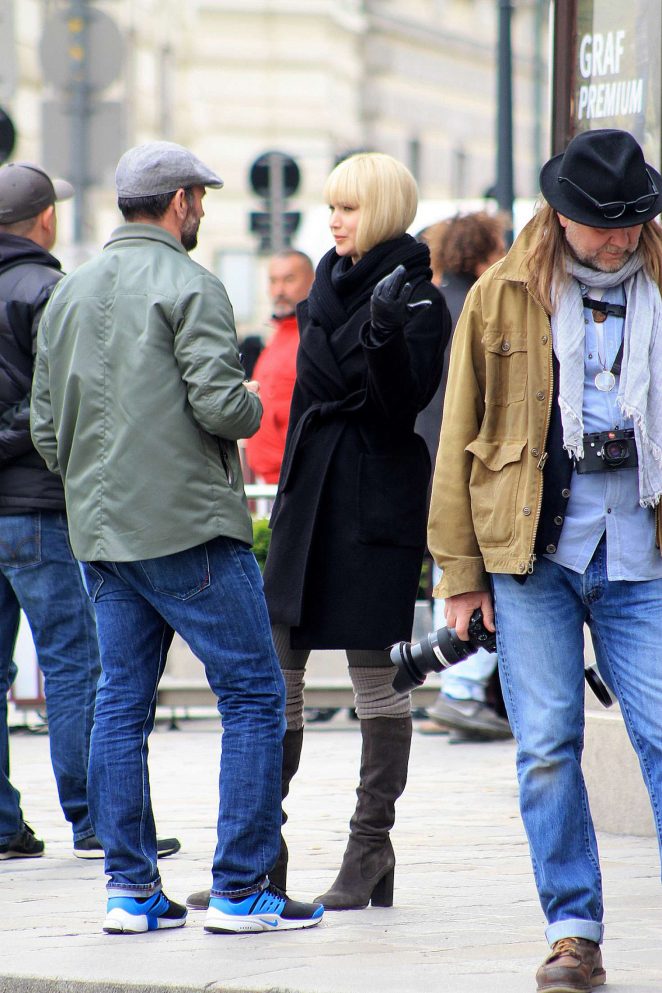 Jennifer Lawrence - On the set of Red Sparrow in Vienna