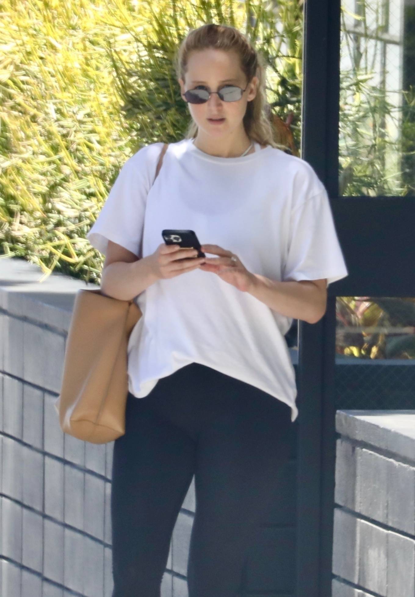 Jennifer Lawrence - Seen before a pilates class in Beverly Hills