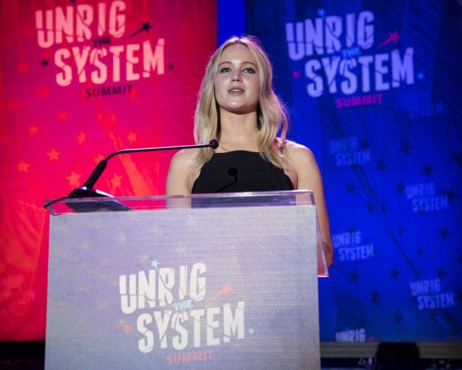 Jennifer Lawrence - Unrigged Live! at 2018 Unrig the System Summit in New Orleans