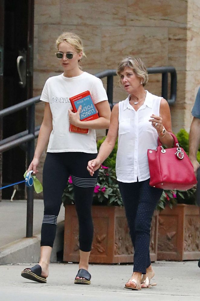 Jennifer Lawrence with her mother out in NYC