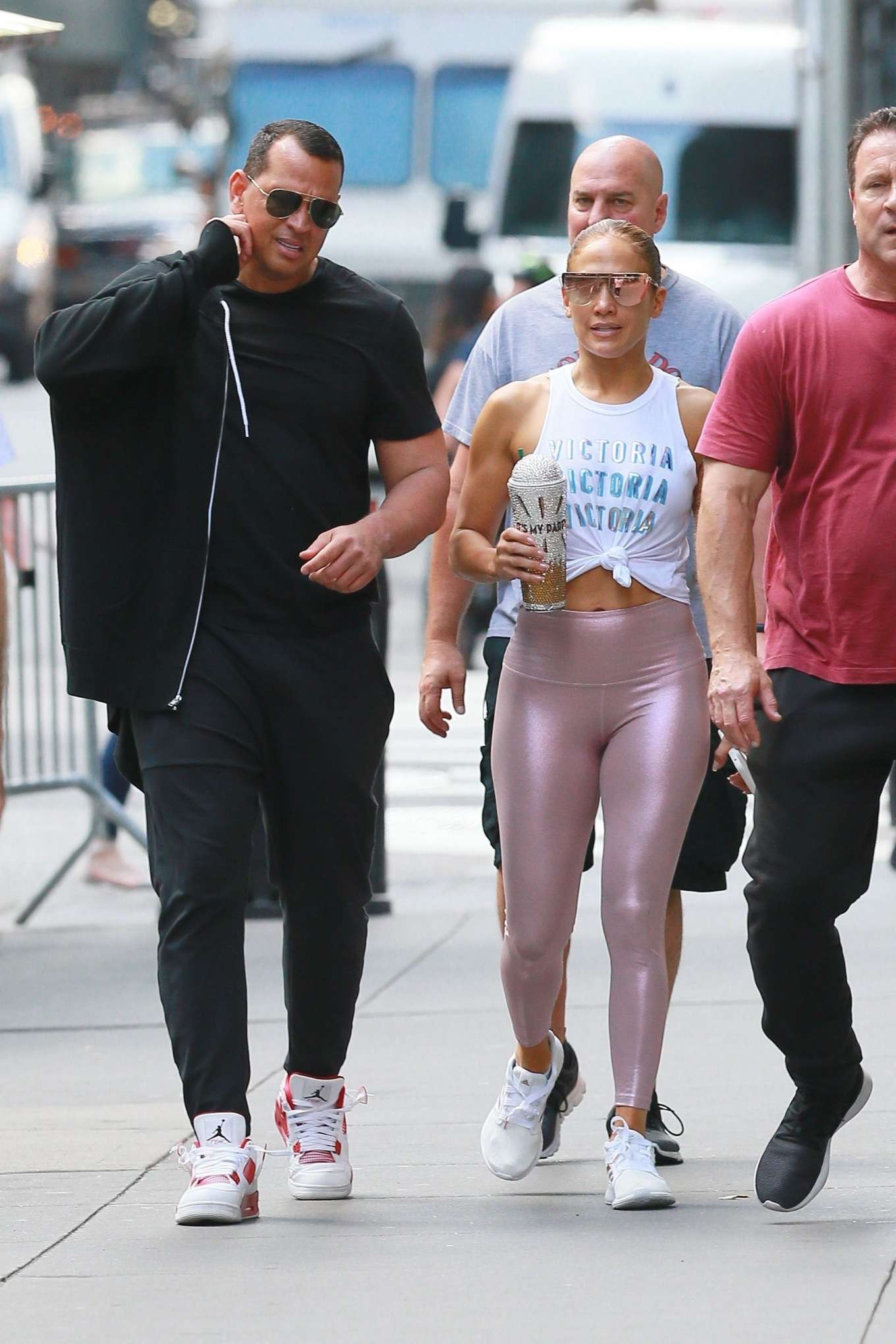 Jennifer Lopez and Alex Rodriguez â€“ Arrives at a gym in NY