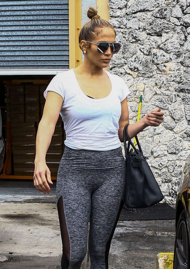 Jennifer Lopez and Alex Rodriguez at a gym in Miami