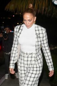 Jennifer Lopez and Alex Rodriguez - Leaving the San Vicente Bungalows in West Hollywood