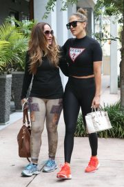Jennifer Lopez and Alex Rodriguez - Seen at yoga class in Miami