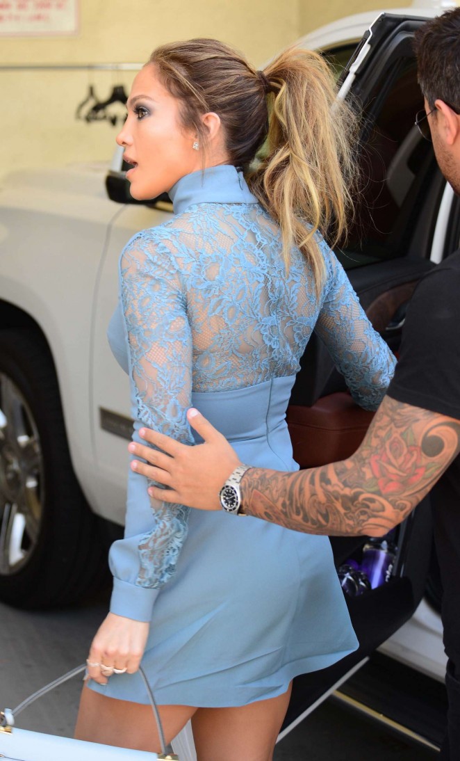 Jennifer Lopez In Blue Mini Dress 01 Gotceleb
